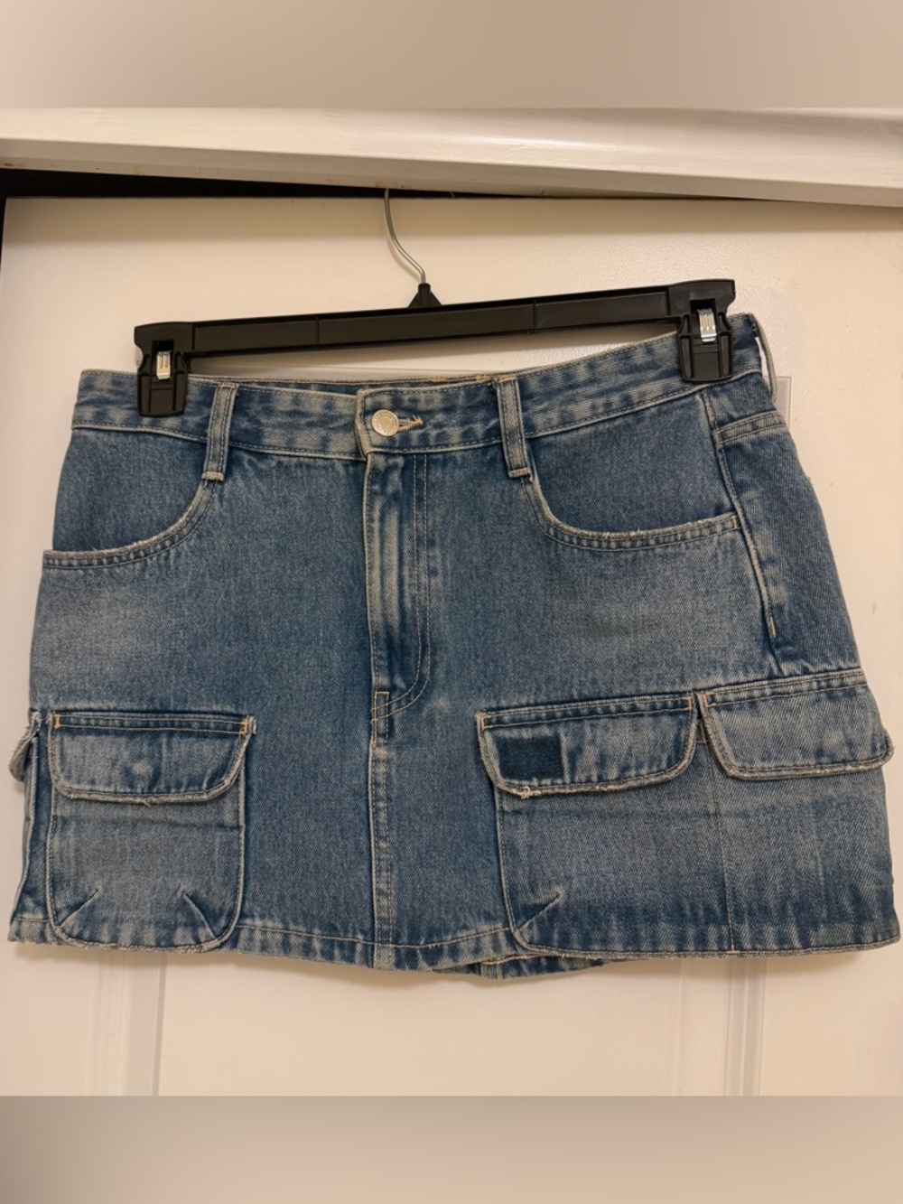 Zara Denim Cargo Mini Skirt - Blue